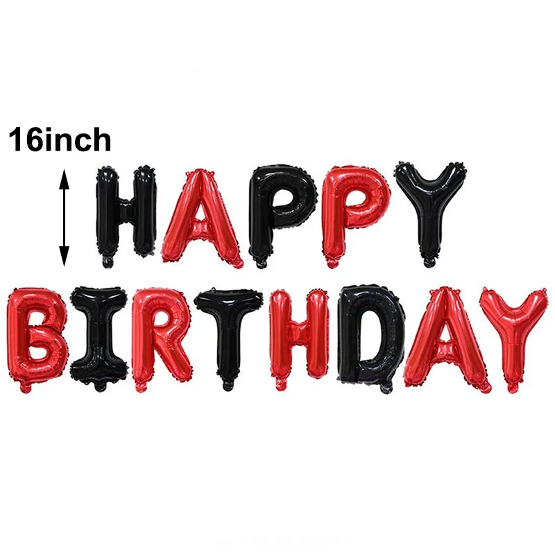 Черно-красная гирлянда с бахромой для вечеринки в честь Дня Рождения | Дом и сад