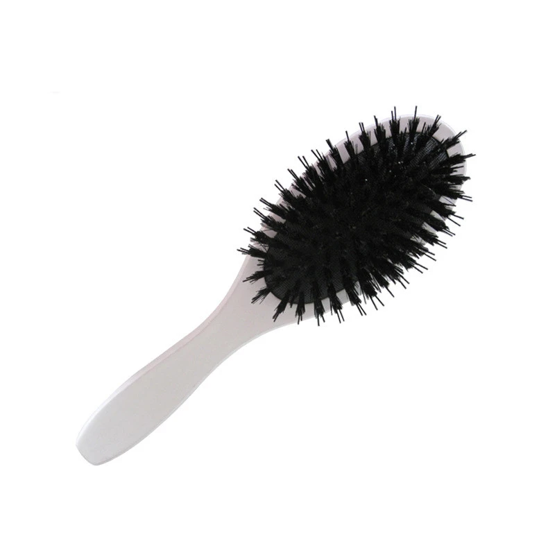 

white Oval Long Boar Bristle Hairdressing Hair Comb Anti-static Hair Scalp Massage Comb Hairbrush Salon Hair Brush Styling Tool