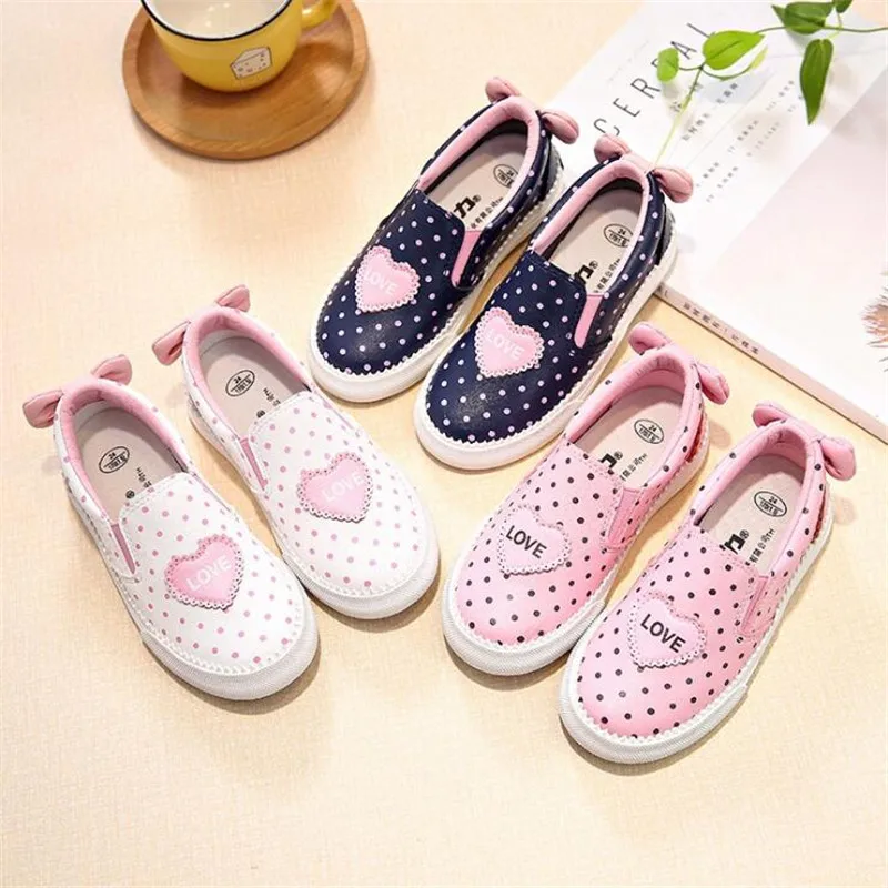

Classic dot Girls Canvas Shoes Baby Girls Flat Sport Shoes Breathable Fashion Kids Casual Student Running Shoes Kids Sneakers