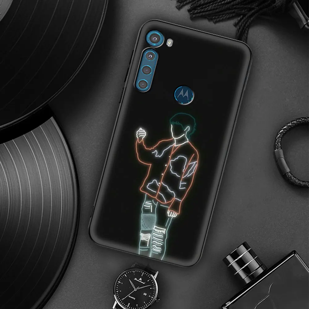 

Luxury Phone Cover for Motorola G8 G9 G Power E6S Edge G10 G30 G9 One Fusion Plus Play 5G Silicone Case Cartoon Line Character