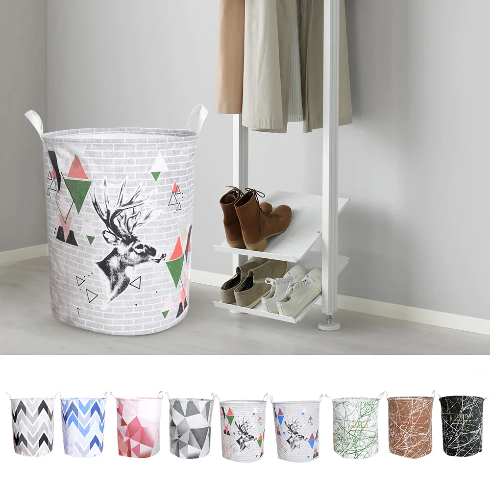 Складная Большая вместительная корзина для белья из хлопка и льна грязная одежда