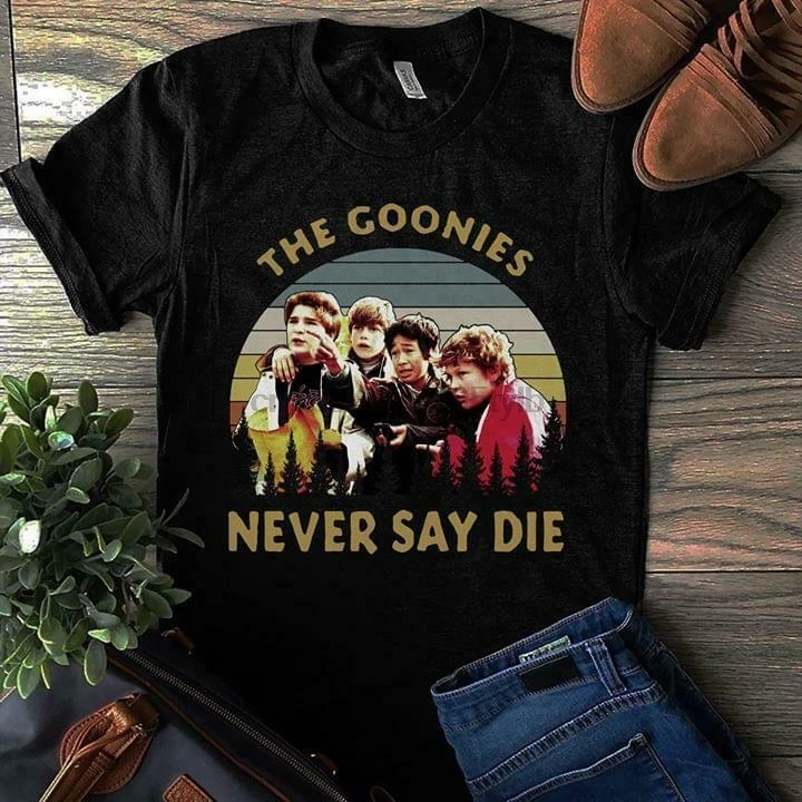 The gonies Never Say Die футболка Черная Хлопковая мужская S 6XL рубашка| |