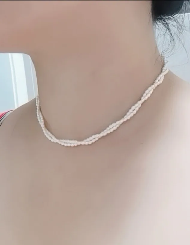 

Necklace Extension Chain with Lobster Clasp Double Layer Chains Pearl Necklaces Fashion for Women Jewelry