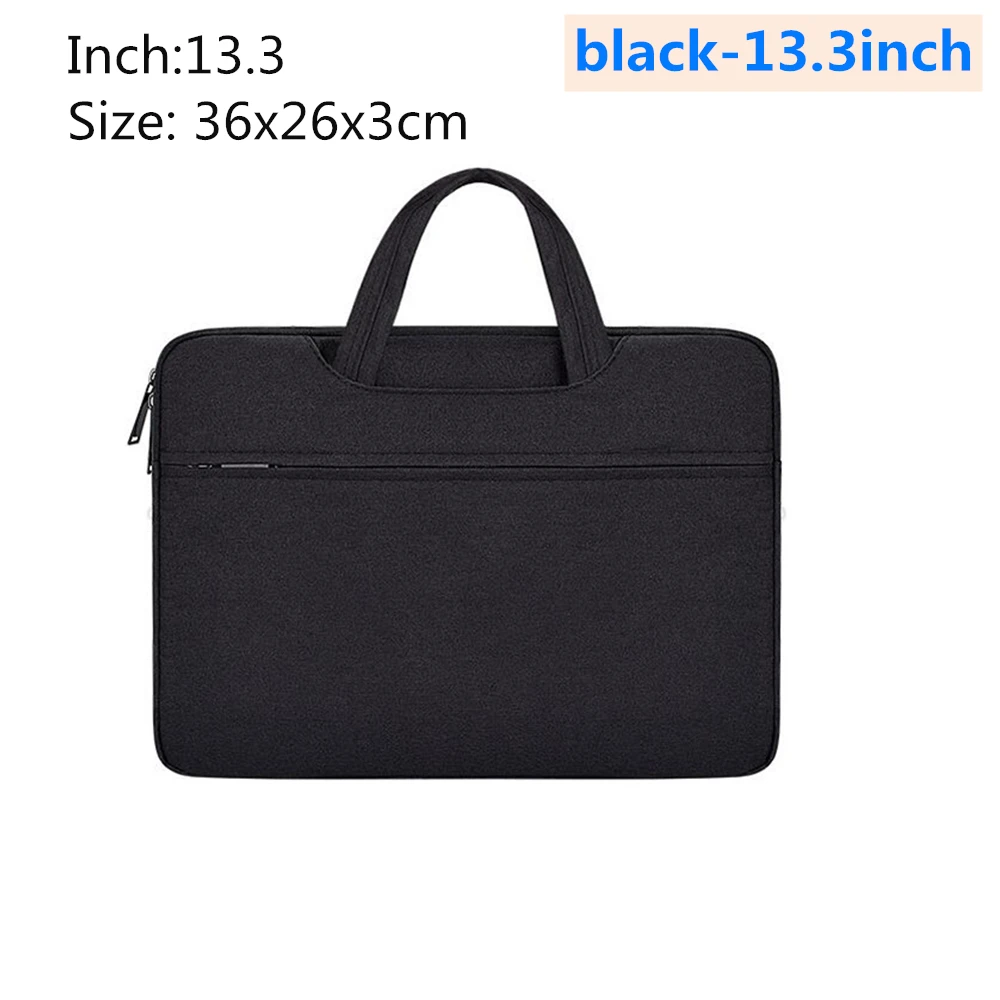 black-13.3inch Водонепроницаемая сумка для ноутбука, чехол для ноутбука 13,3, 14,1, 15,4, 15,6 дюймов, MacBook для Apple Pro 15,6, чехол для ноутбука - Цвет: black-13.3inch