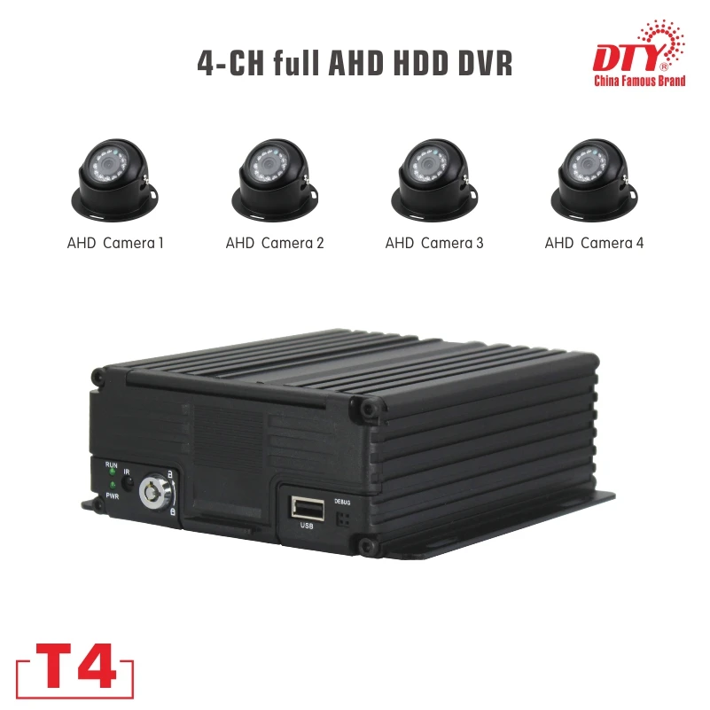 T4-4G &amp GPS DTY 4ch 720p hdd и sd карта мобильный dvr с 4G для автомобилей автобусов таксисов