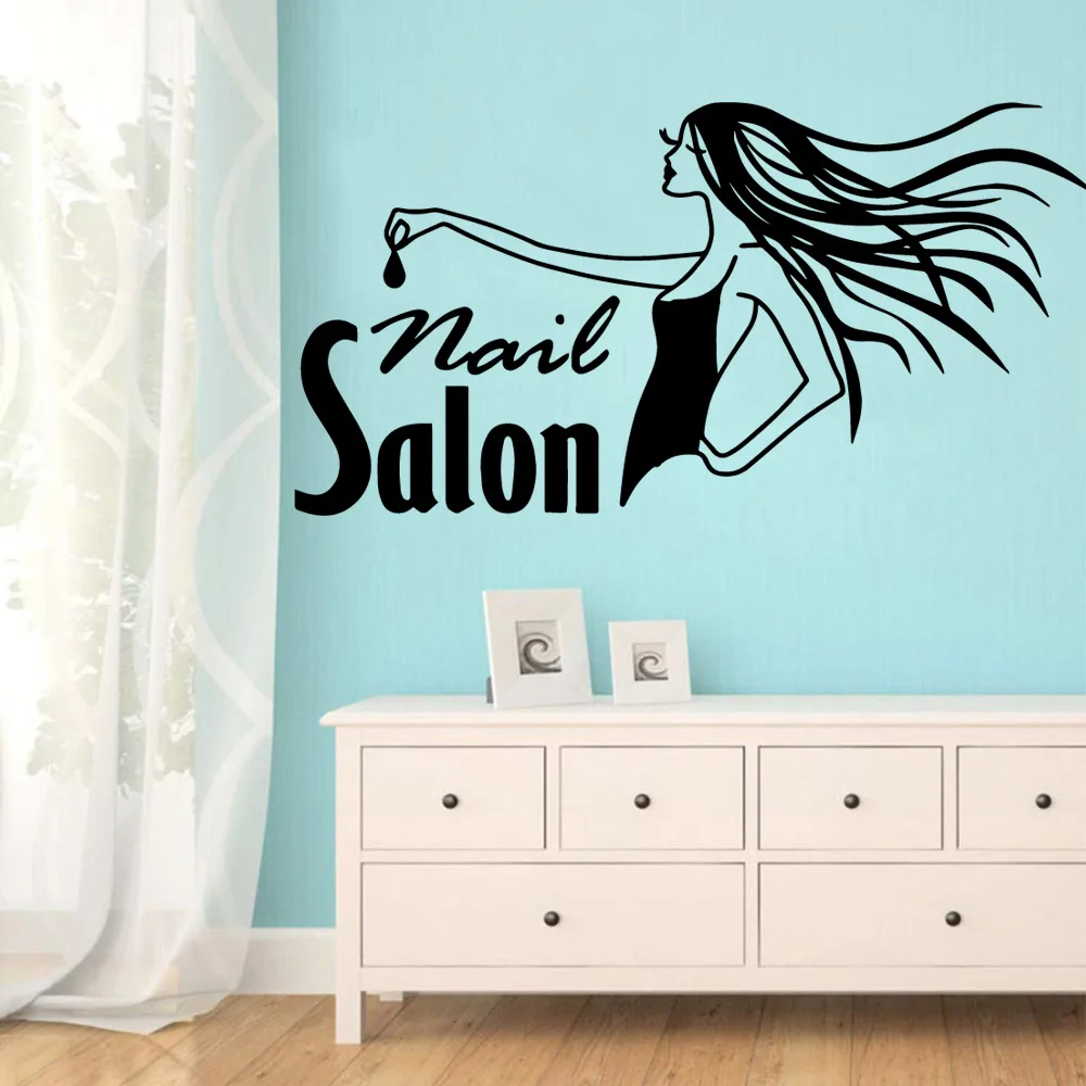 Креативный маникюрный салон водонепроницаемые настенные наклейки на стену