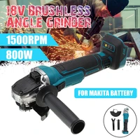 18v 800w cordless brushless impact angle grinder electric polishing grinding machine rechargeable power tools for makita battery