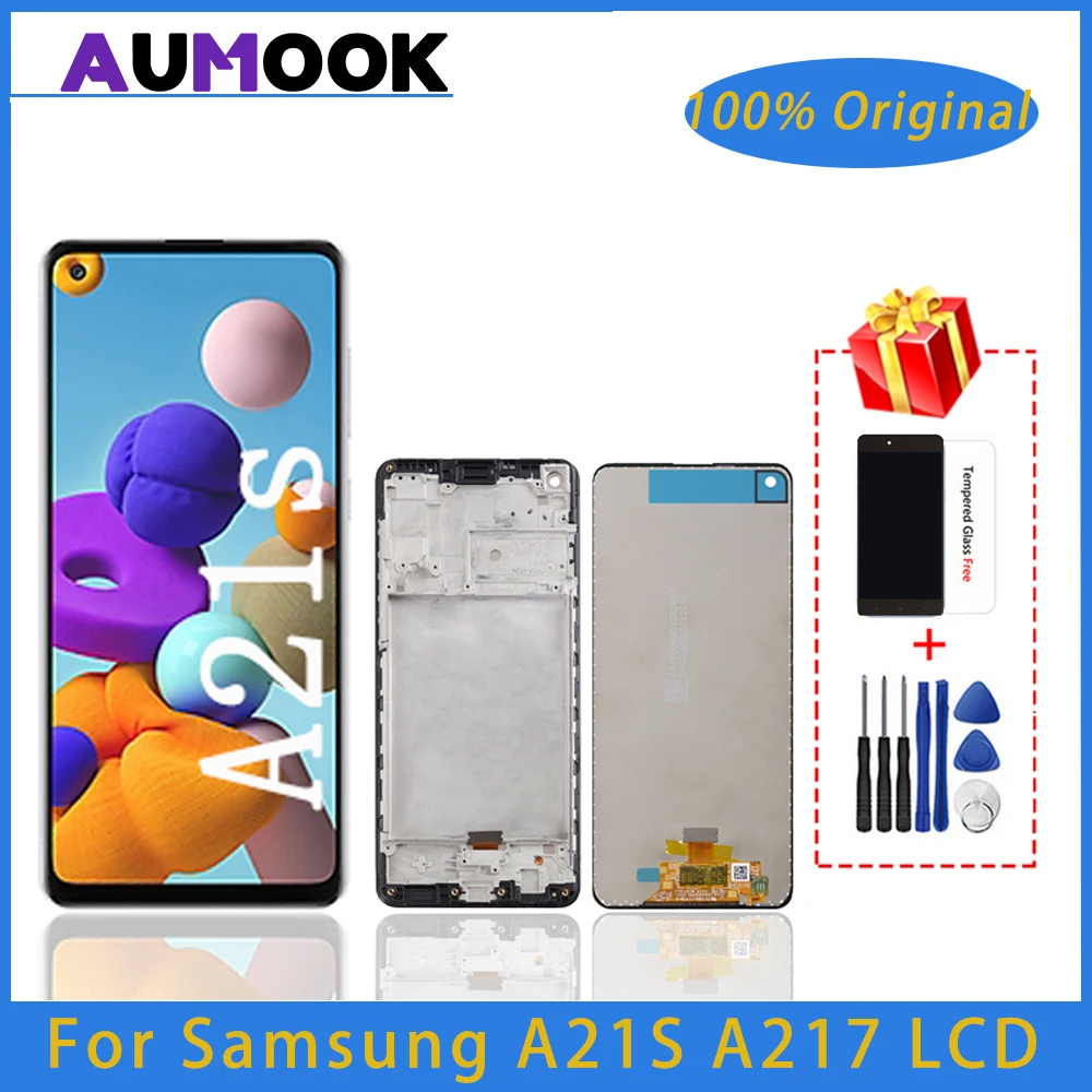 Оригинальный сенсорный экран для Samsung A217, A21s, ЖК-дисплей, SM-A217F SM-A217F/DS, дисплей для Samsung Galaxy A21S LCD