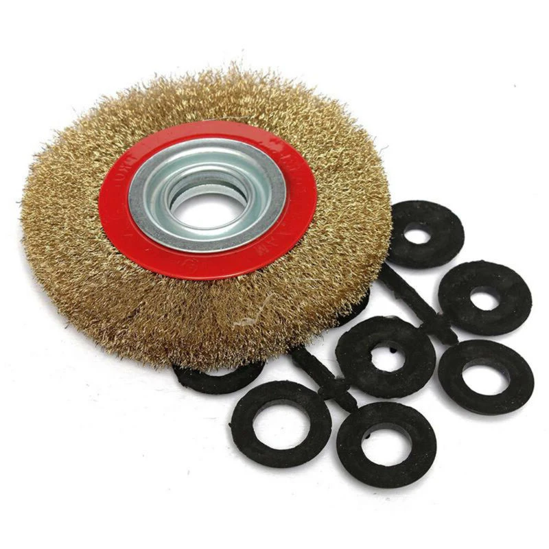 

Stainless Steel Wire Brush Round Brass Plated Descaling Carbon removal