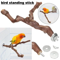 1pc bird standing stick parrot standing stick pet supplies bird cage wood perch pole bird cockatiel perches toys