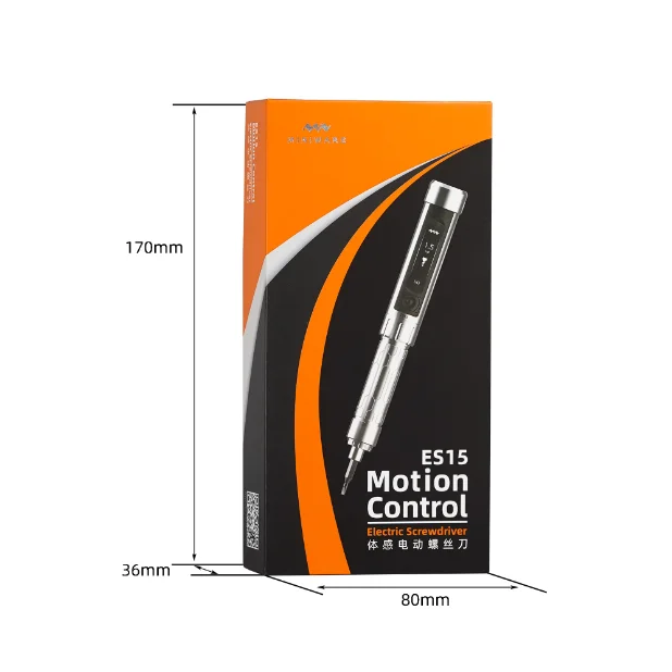 MINIWARE ES15 Intelligent Motion Control Electric Screwdriver USB Chargeable Cordless 16pcs 4mm Bit Set LED Light | Инструменты