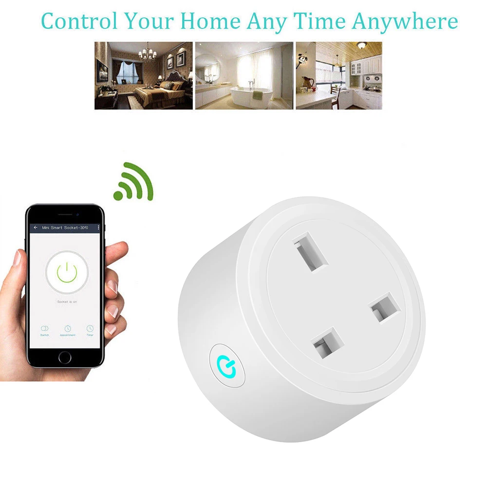 1/2/3/4 шт. Беспроводной Smart Plug интеллигентая (ый) Wi-Fi розетка стандарта ЕС США