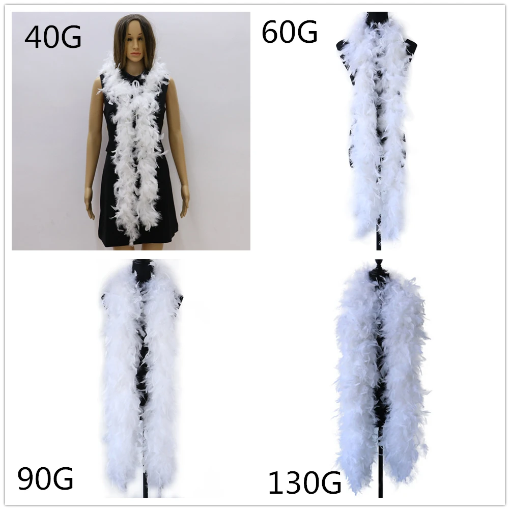 

40, 60, 90, 130 граммов, белые Искусственные высококачественные пушистые перья марабу, отделка, 2 метра, украшение для свадебного костюма, Косплея