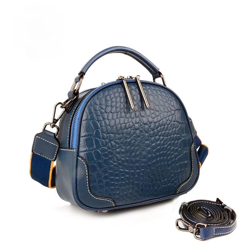 

Hot Sale New Fashion Female Handbag Trendy Female Shoulder Messenger Bag Real Leather Womens Bag Girl Small Round Bag BE05312