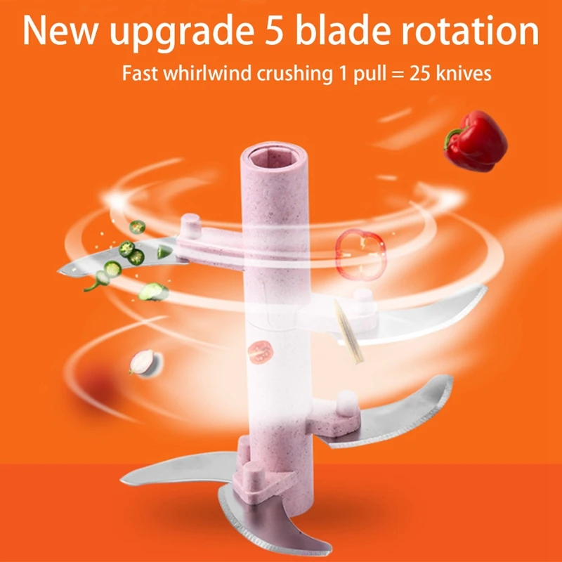 

Kitchen Manual Meat Grinder Cooking Machine Vegetable Chopper Egg Mixer Household Juicer Garlic Press