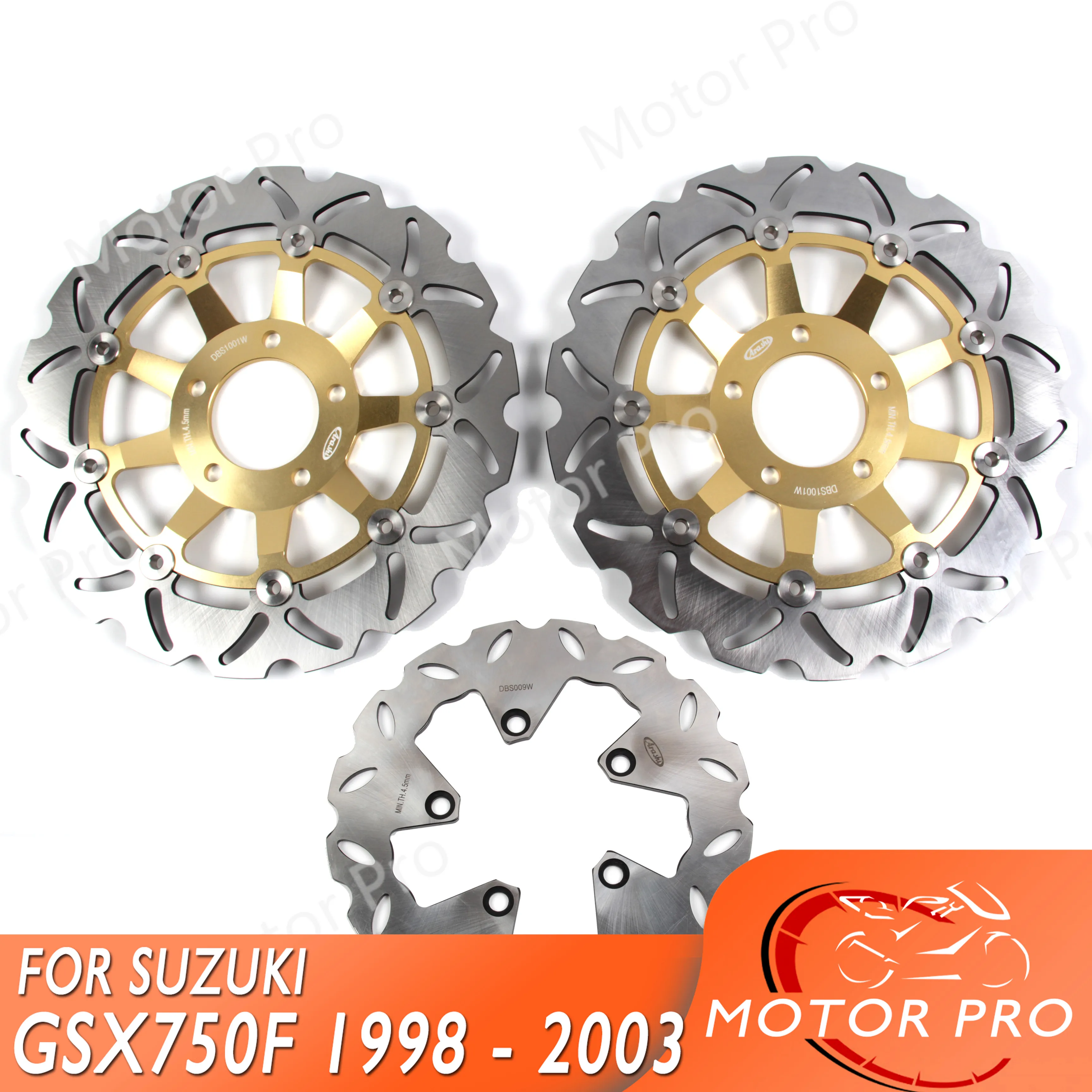 Для SUZUKI GSX750F 1998 2003 комплект ротора переднего и заднего тормозного дискового диска