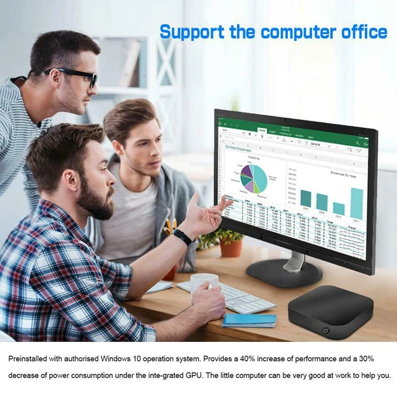 Mini PC Windows10 Wintel Pro Atom Intel Quad Core Z8350 1.84GHz 4GB/64GB Dual 2.4G/5G WIFI 100M LAN Desktop Computers | Компьютеры и