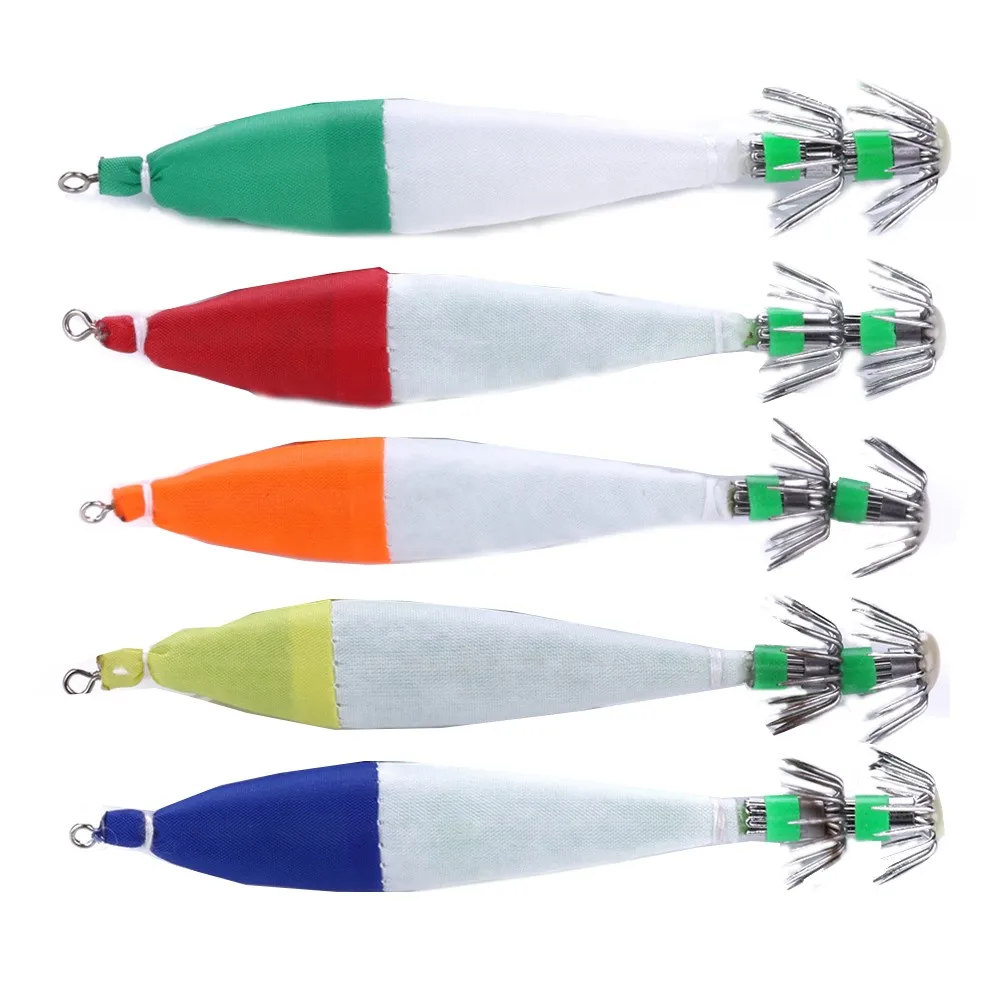 

5 ярких приманок-креветок, приманки для ловли осьминога, кальмаров, рыболовные снасти, приманка 10,5 см/6 г, высококачественный рыболовный крючок для зимней рыбалки