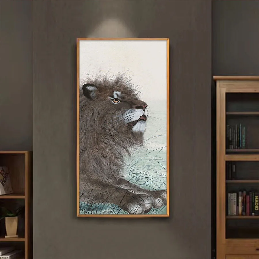 Картины "Раскрась по номерам" Китайские чернильные картины Известные картины с фазанами, фениксами, орлами, павлинами и львами на стену.