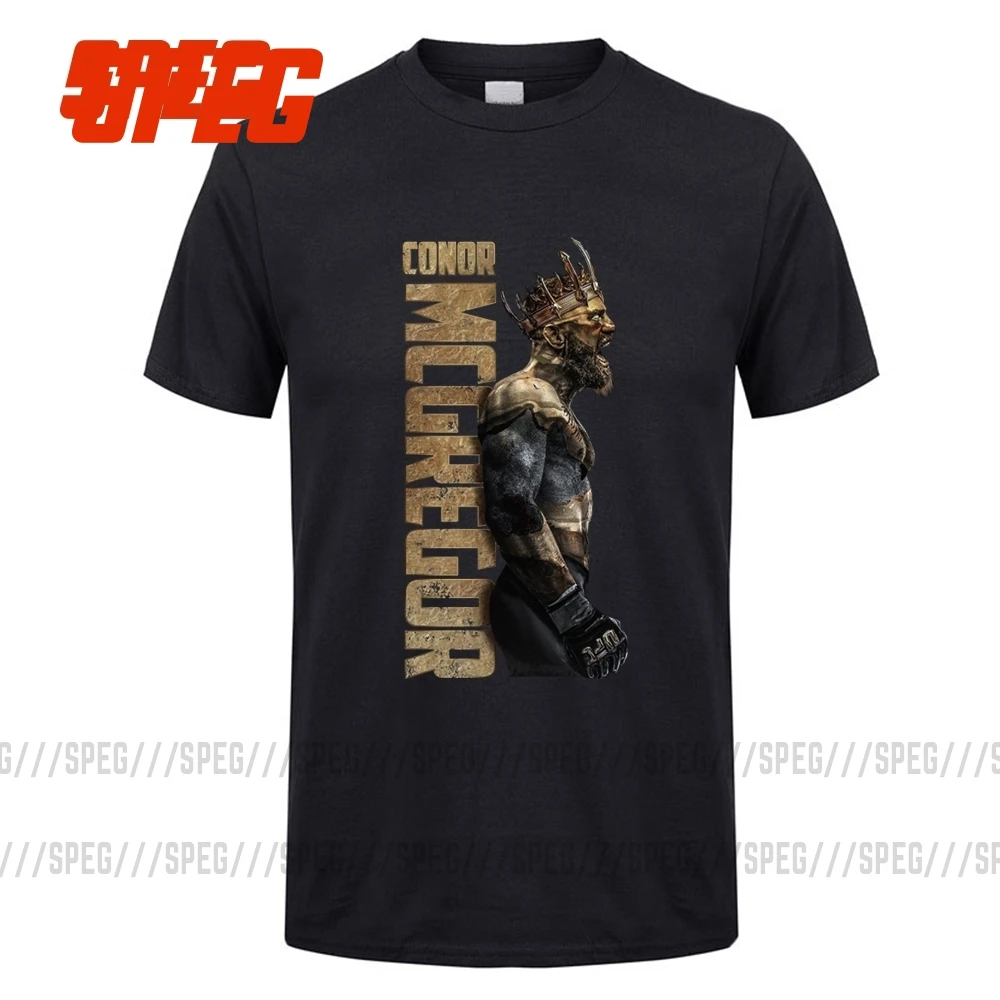 Мужская Винтажная Футболка SPEG The King Of Конор Макгрегор с коротким рукавом и