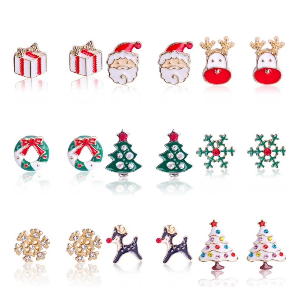 Милые серьги в виде животных крошечные гвоздики оленя амулеты из нержавеющей