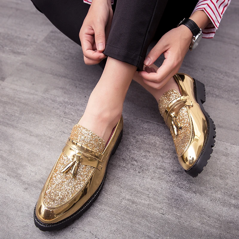 Новинка мужская повседневная обувь в стиле хип хоп мужские кожаные лоферы