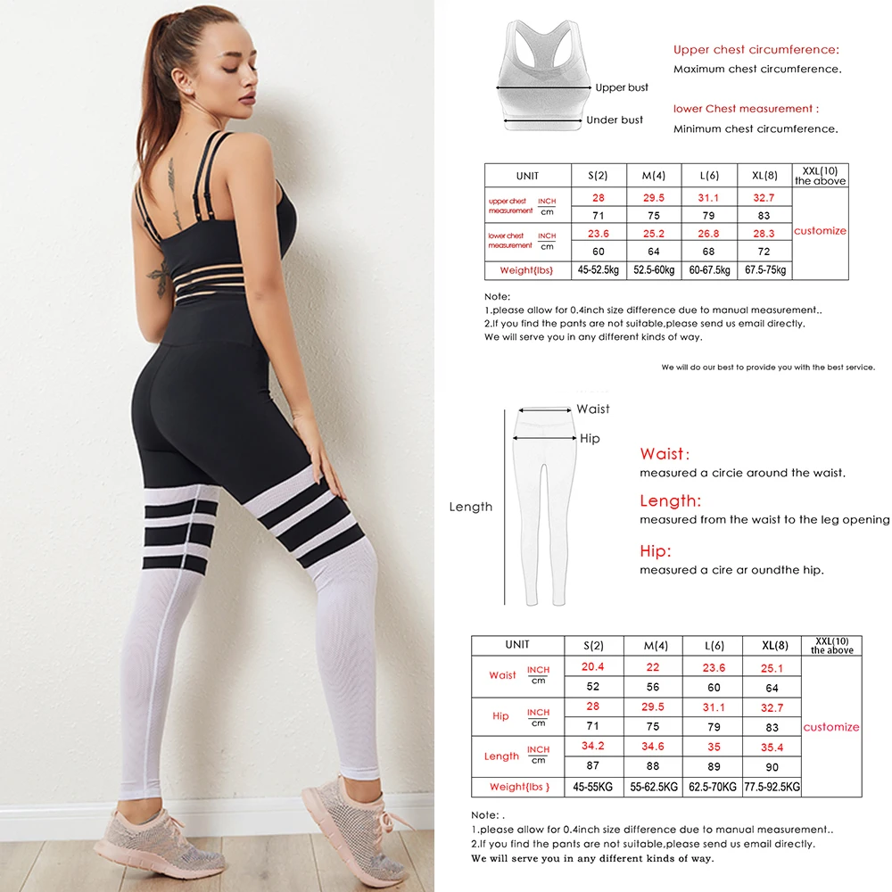 

Mesh High Waist Yoga Sets Women's Tracksuit Sportswear Fitness Sports Bra Leggings Running Pants Gym Workout Clothes Suits
