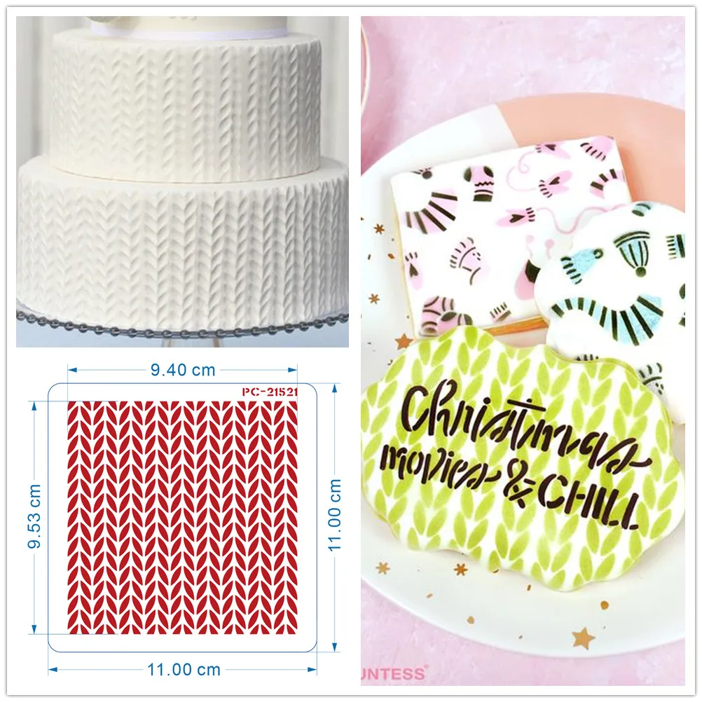 Новое поступление трикотажный трафарет для торта стен картина фотоальбом