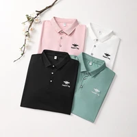 polo shirt mens cotton t shirt lapel embroidery 2021 new summer versatile business leisure short sleeve young and middle aged