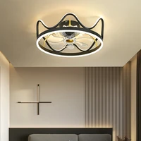 modern ceiling fan light lamp for dining living room bedroom study with led lights remote control decor invisible speed 18 220v