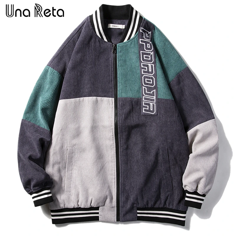 

Мужская Вельветовая куртка в стиле Харадзюку Una Reta, повседневная куртка в стиле хип-хоп на весну и осень, уличная одежда