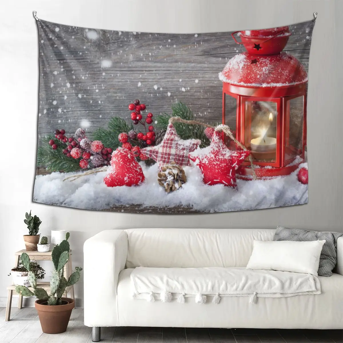 

Christmas Tapestry Colorful Polyester Wall Hanging Xmas Santa Claus Wall Decor Curtain Witchcraft Wall Tapestry