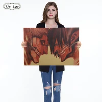 classic anime attack on titan posters retro kraft paper poster bar room decoration painting art wall sticker picture