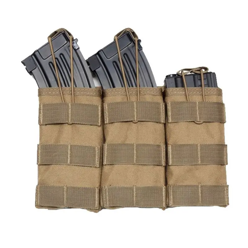 Лидер продаж! Тактический Molle одиночный/двойной/тройной открытый топ подсумок AK M4 военный нейлоновый картридж сумка
