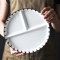 grid plate three division breakfast dish home decorations salad dishes dinner plates tableware fruit tray vajilla %d0%bf%d0%be%d1%81%d1%83%d0%b4%d0%b0 %d0%bf%d0%be%d0%b4%d0%bd%d0%be%d1%81