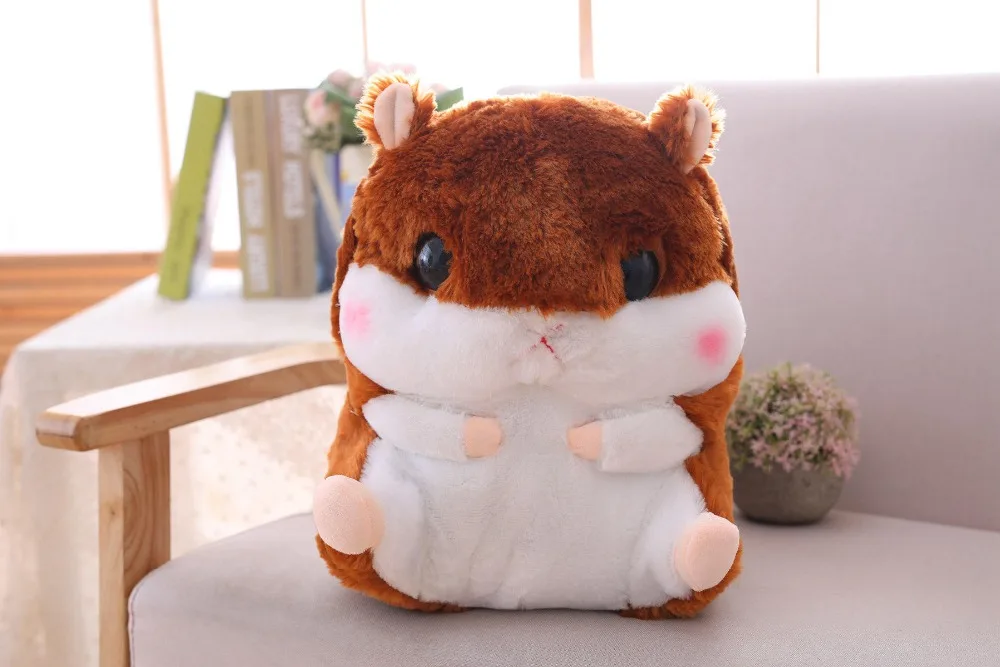 Прямая поставка Peluches хомяк плюшевые животные мягкая игрушка хомячок с покрывалом Подушка 3 в 1 Набор для детей