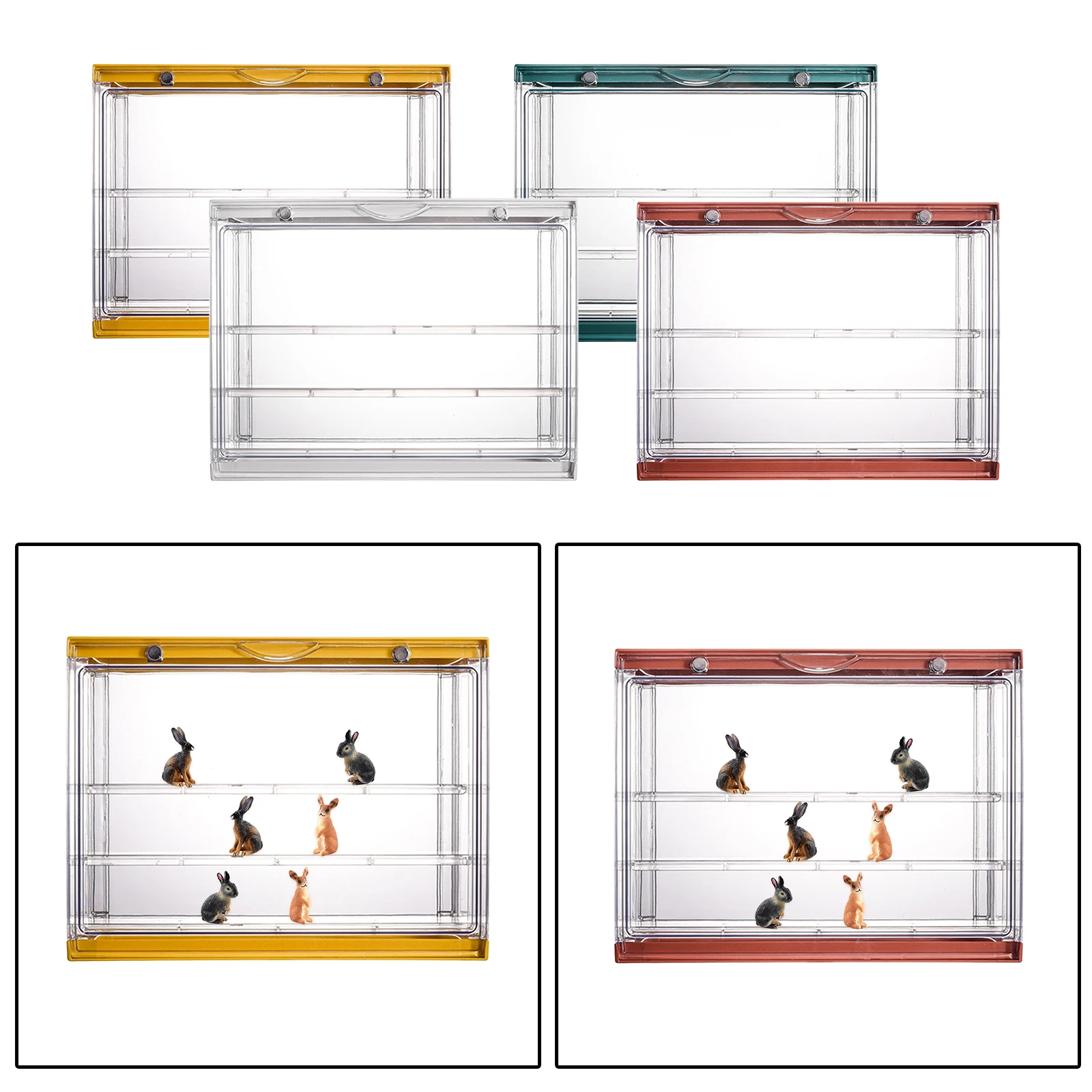 

Transparent 3-Layer Display Case ABS for Blind Box Doll Action Figure Shelf