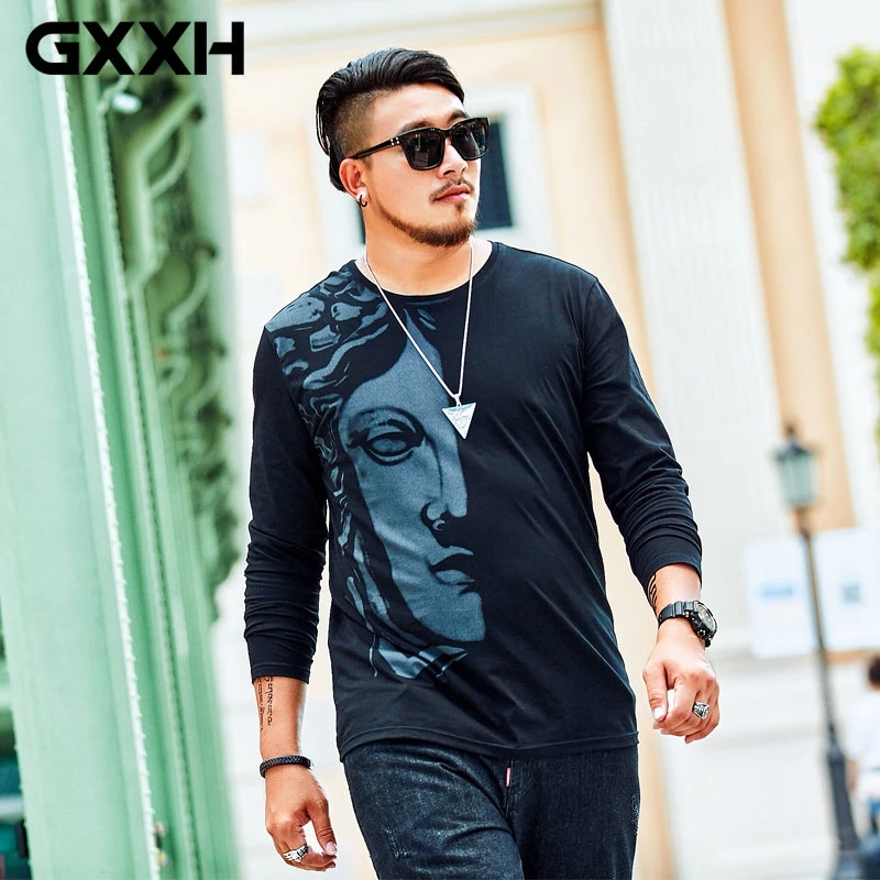 Новинка, футболка большого размера плюс, 7XL, 6XL, 8XL, GXXH, различные стили, с принтом, Мужская трендовая футболка с круглым вырезом, Повседневная футболка