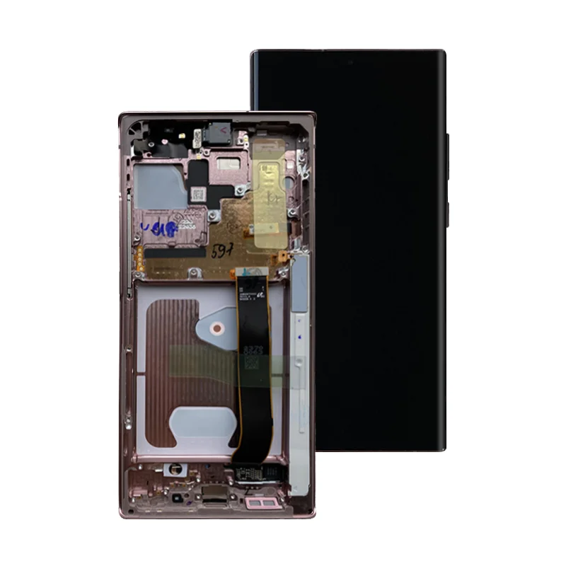 100 new original lcd screen for samsung galaxy note 20 ultra sm n986b with frame for samsung note 20u mobile phone lcd display free global shipping