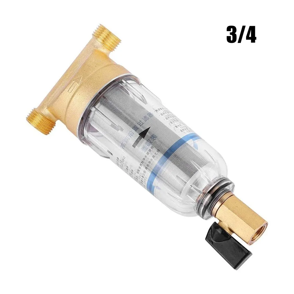 

Reusable Spin Down Sediment Water Filter Faucet Water Purifier Water Prefilter Rust Contaminant Sediment Pipe Stainless Steel
