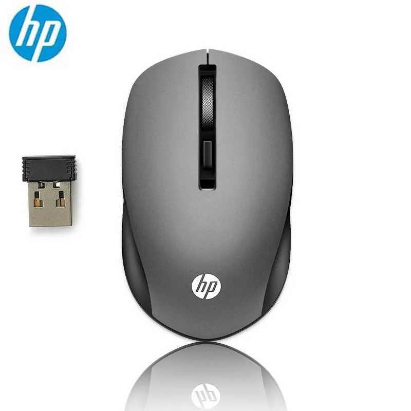 Черная Беспроводная Мышь hp 2,4G для настольного ноутбука, оптическая мышь 1600 точек/дюйм, улучшенная невидимая беззвучная игровая новая мышь S1000 дропшиппинг