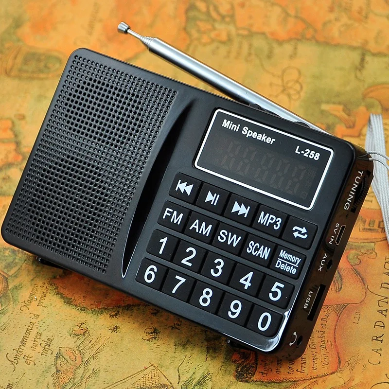 L-258 многодиапазонный Fm Am радио Mw и Sw приемник mp3-плеер с tf-карты USB флэш-накопитель |