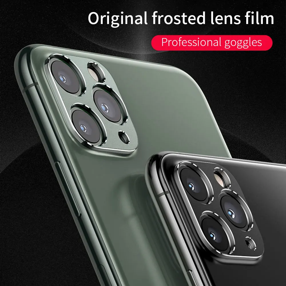 Металлическая 3D линза для камеры закаленная пленка iPhone 11 Pro Max защитная задней