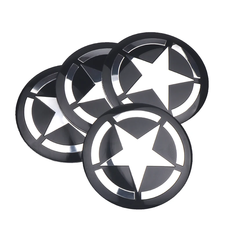 

4 шт. пятиконечная звезда эмблема фотоколпачки Декоративные наклейки для Jeep Ranegade Wrangler Patriot Grand Cherokee Компас