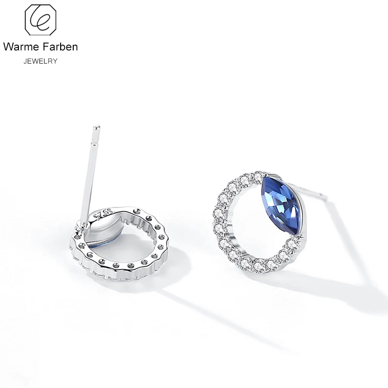 Модные серьги-гвоздики с кристаллами Swarovski 2020 серьги инкрустированным цирконием