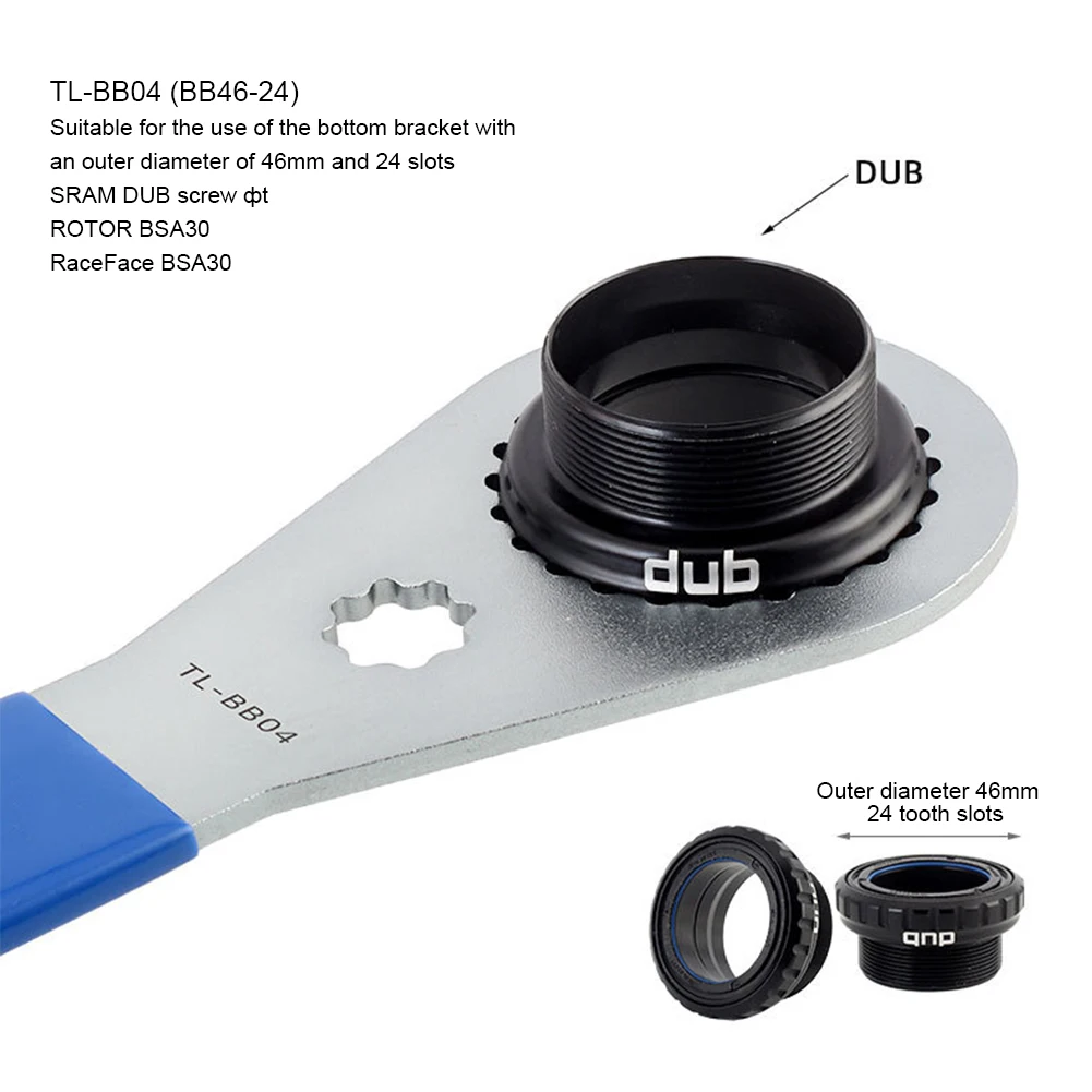 

MTB/Road Bike BB Wrench Bottom Bracket Tool Compatible with Shimano SRAM IXF DUB BSA30