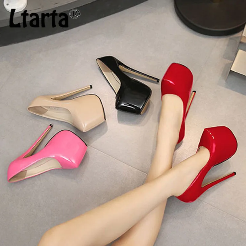 Ltart/2020 г. женские пикантные туфли лодочки на платформе обувь для ночного клуба