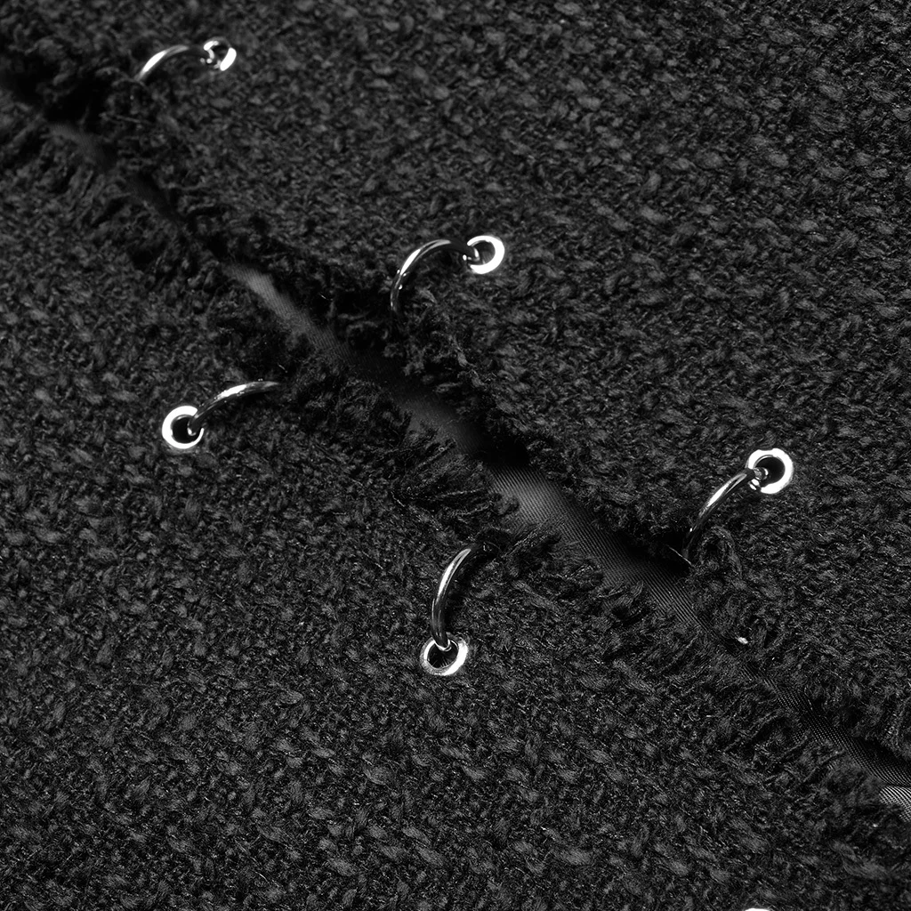 Женское шерстяное пальто с длинным рукавом черное Свободное длинное капюшоном в