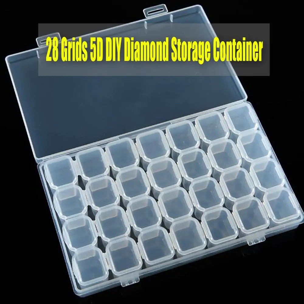 Полезные разборные аксессуары для алмазной вышивки с 28 сетками коробки живописи