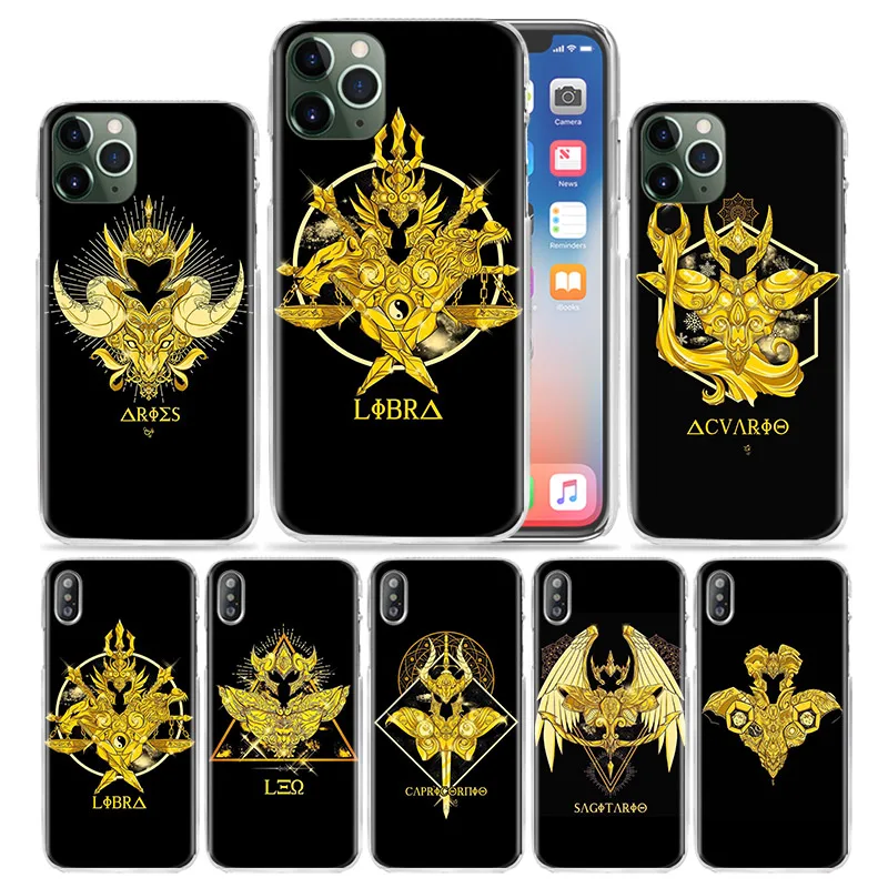 

Saint Seiya Logo Case for Apple iPhone 11 Pro XS Max XR X 7 8 6 6S Plus 5 SE 5S Hard Plastic Phone Coque Cover 12 mini